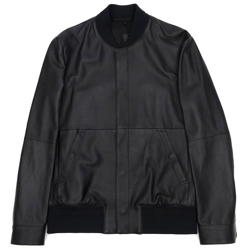 春先取りの 革ジャン 羊革 シープスキン 本革 レザー ジャケット 黒