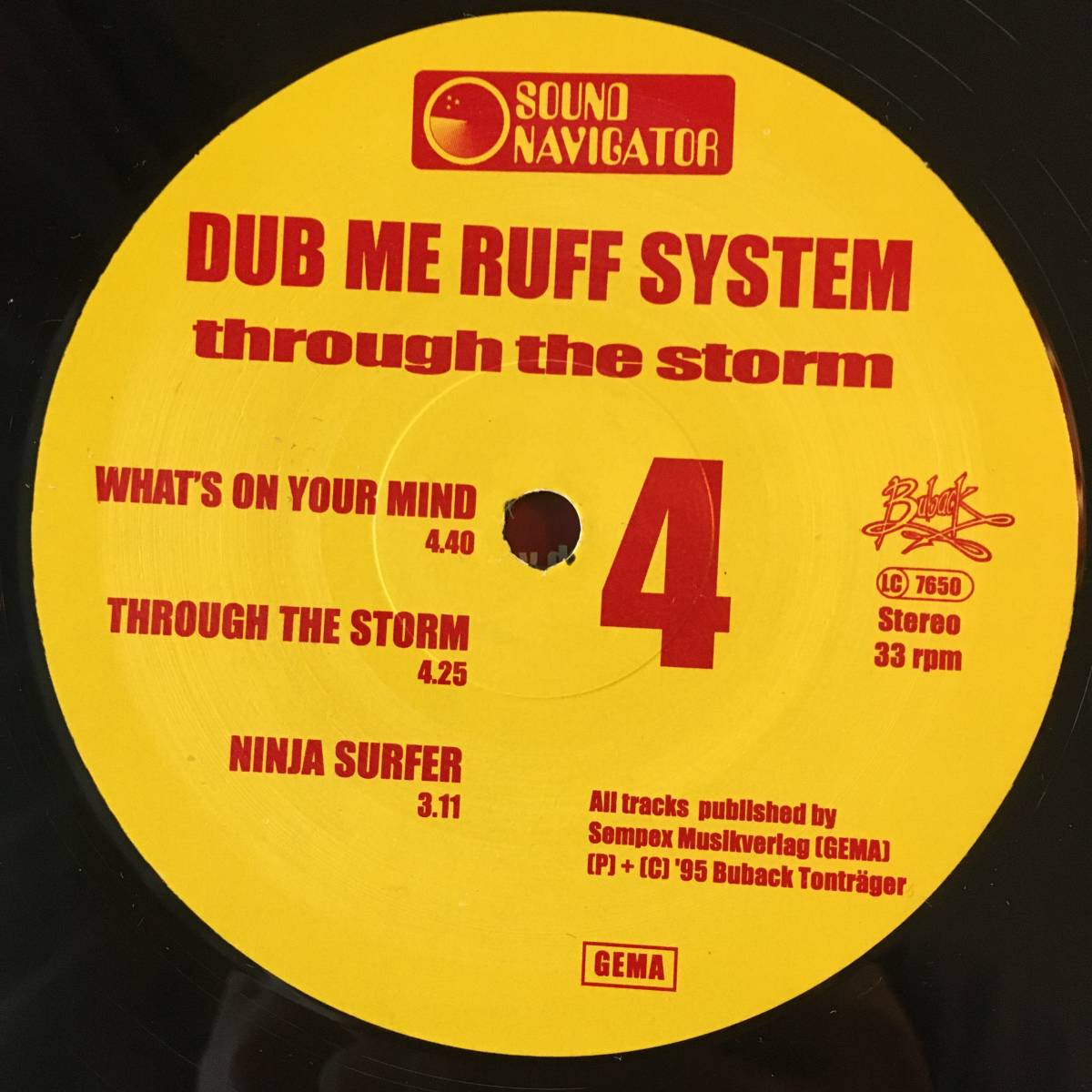 Dub Me Ruff System / Through The Storm　[Buback - BTT 037, Sound Navigator]_画像6