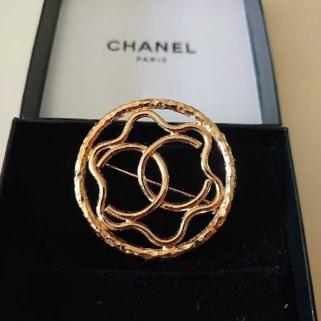 レア CHANEL シャネル サークルモチーフ ブローチ ゴールドCHANEL 