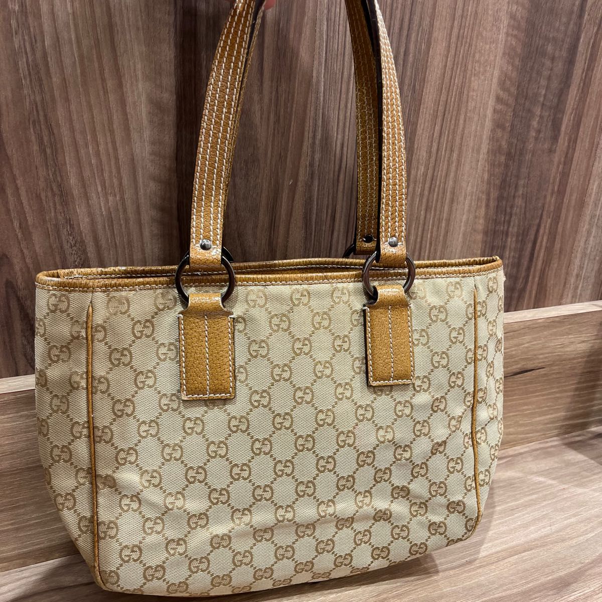 ビッグ割引 GUCCI グッチ キャンバス ショルダー トートバッグ