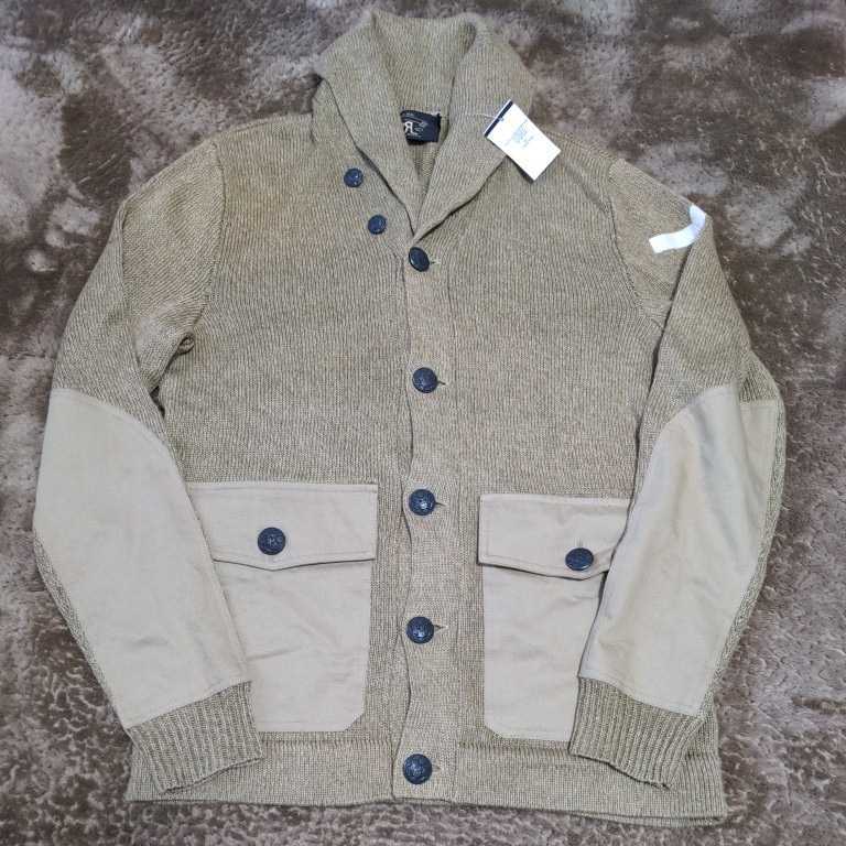 新品タグ付 RRL ミリタリーニットカーディガン Sサイズ ラルフローレン