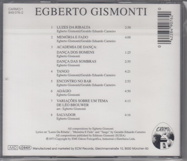 EGBERTO GISMONTI / EGBERTO GISMONTI（輸入盤CD）_画像2