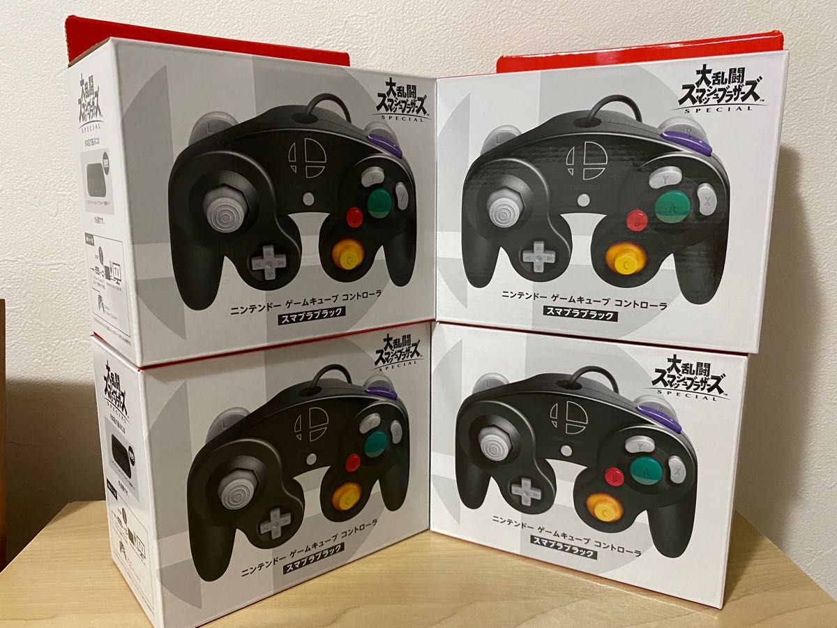 ニンテンドー ゲームキューブ コントローラ スマブラブラック 4個