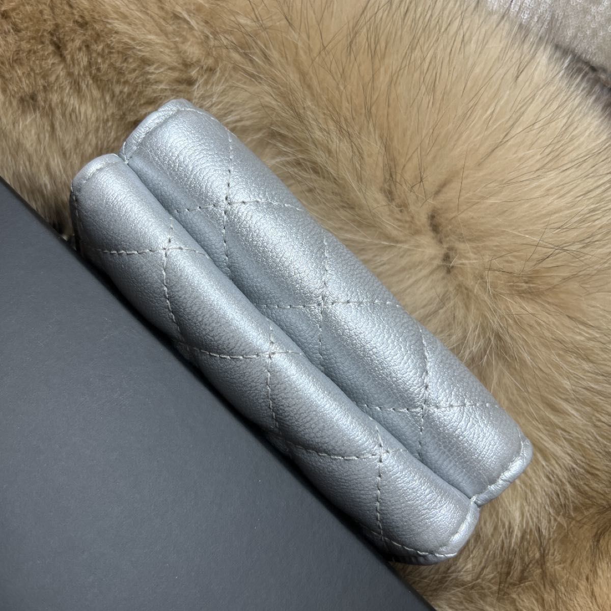 極美品!31番台★CHANEL 2.55 マトラッセ★クラシック 三つ折り財布 カーフスキン 4