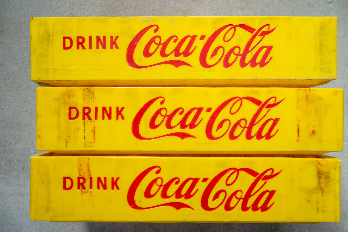コカ・コーラ Coca Colaプラスチック ボトルケース 3個セット2 レトロ