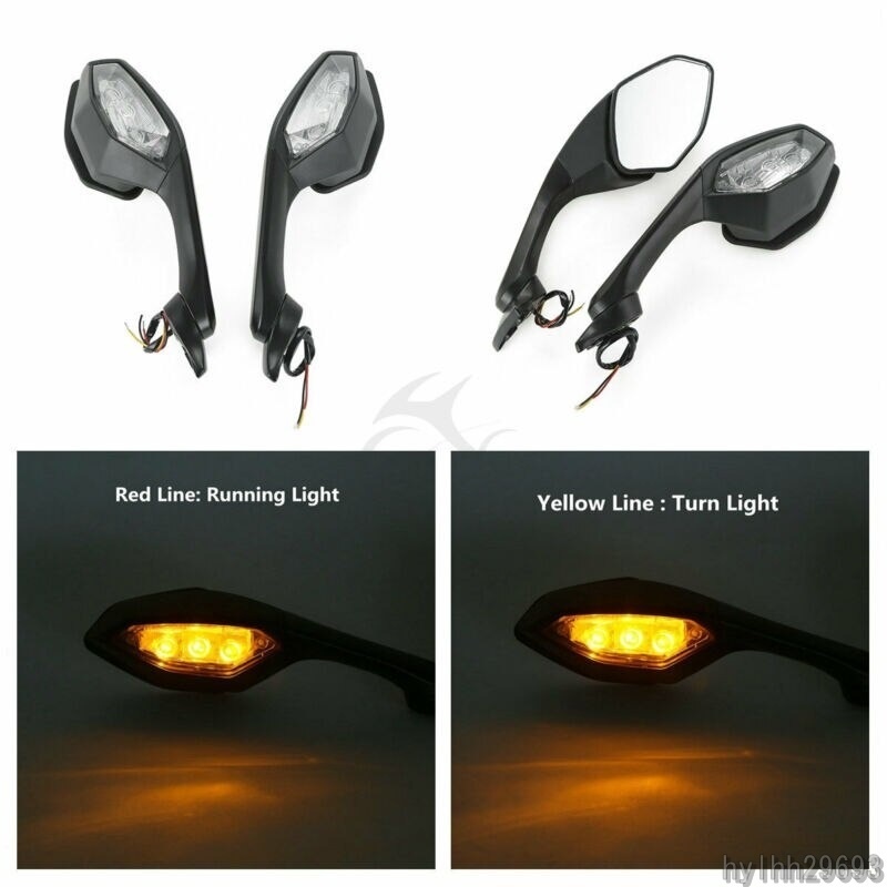 ヤマハYZF-R6用ウィングバックミラー LEDウインカー付き wemapac.com