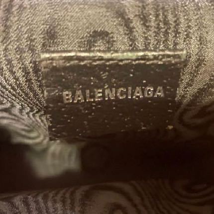 グッチ バレンシアガ コラボ ハッカー ショルダーバッグ 680129 BALENCIAGA GUCCI キャンバス ジャカード ブラック 黒 ネイビー ポーチ_画像5