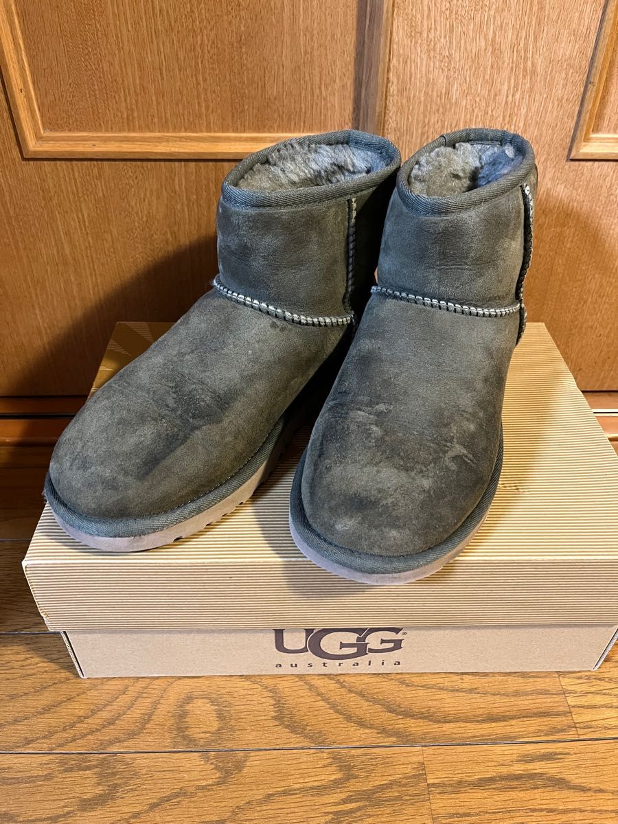 UGG ムートンブーツ CLASSIC  mini アグ  クラシックミニ　カーキ　23cm