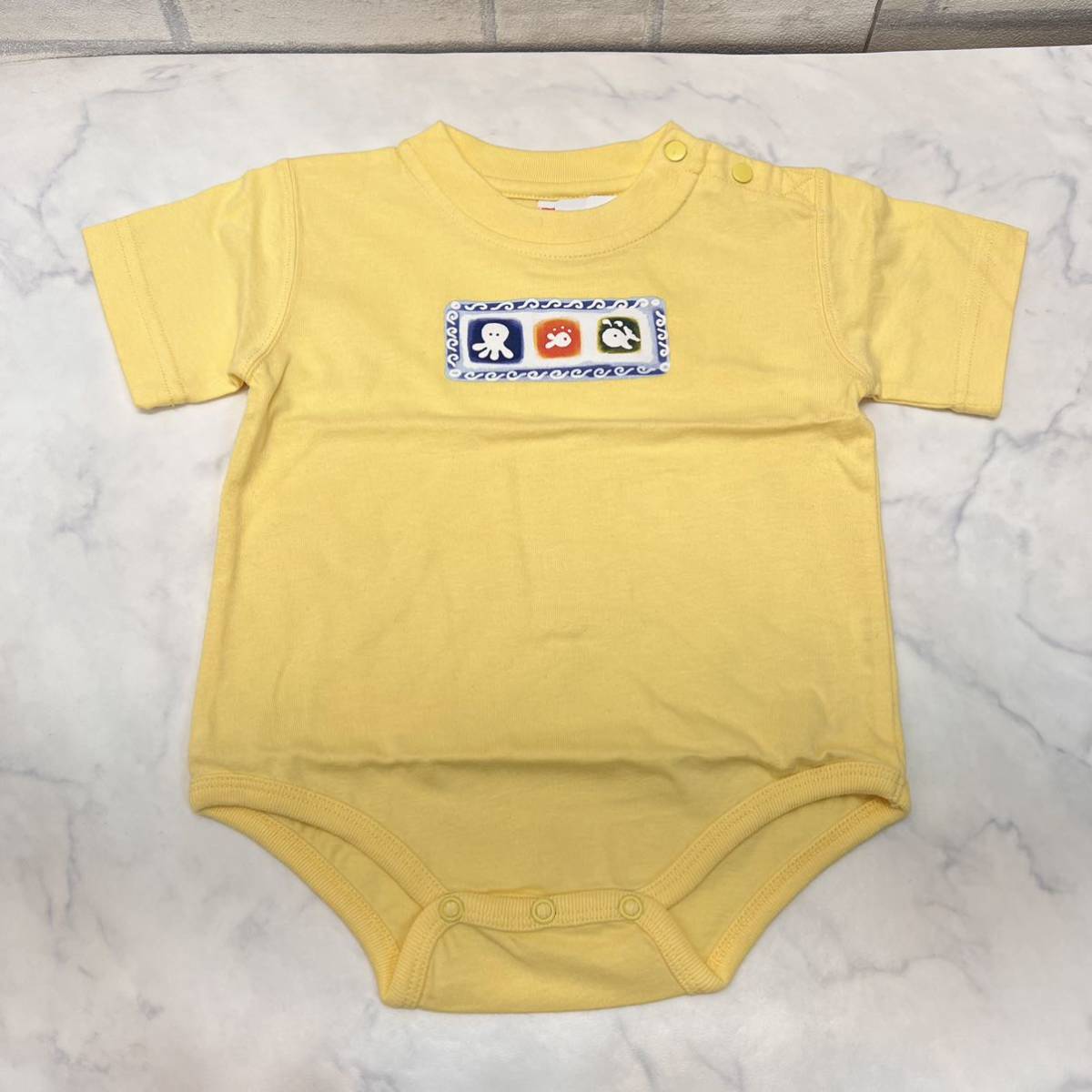 新品 タグ付き タルボット 半袖 ショートオール TALBOTS キッズ ベビー 子供服 男の子 24M 2歳 綿100% 約92㎝ ロンパース 黄色 イエロー_画像1