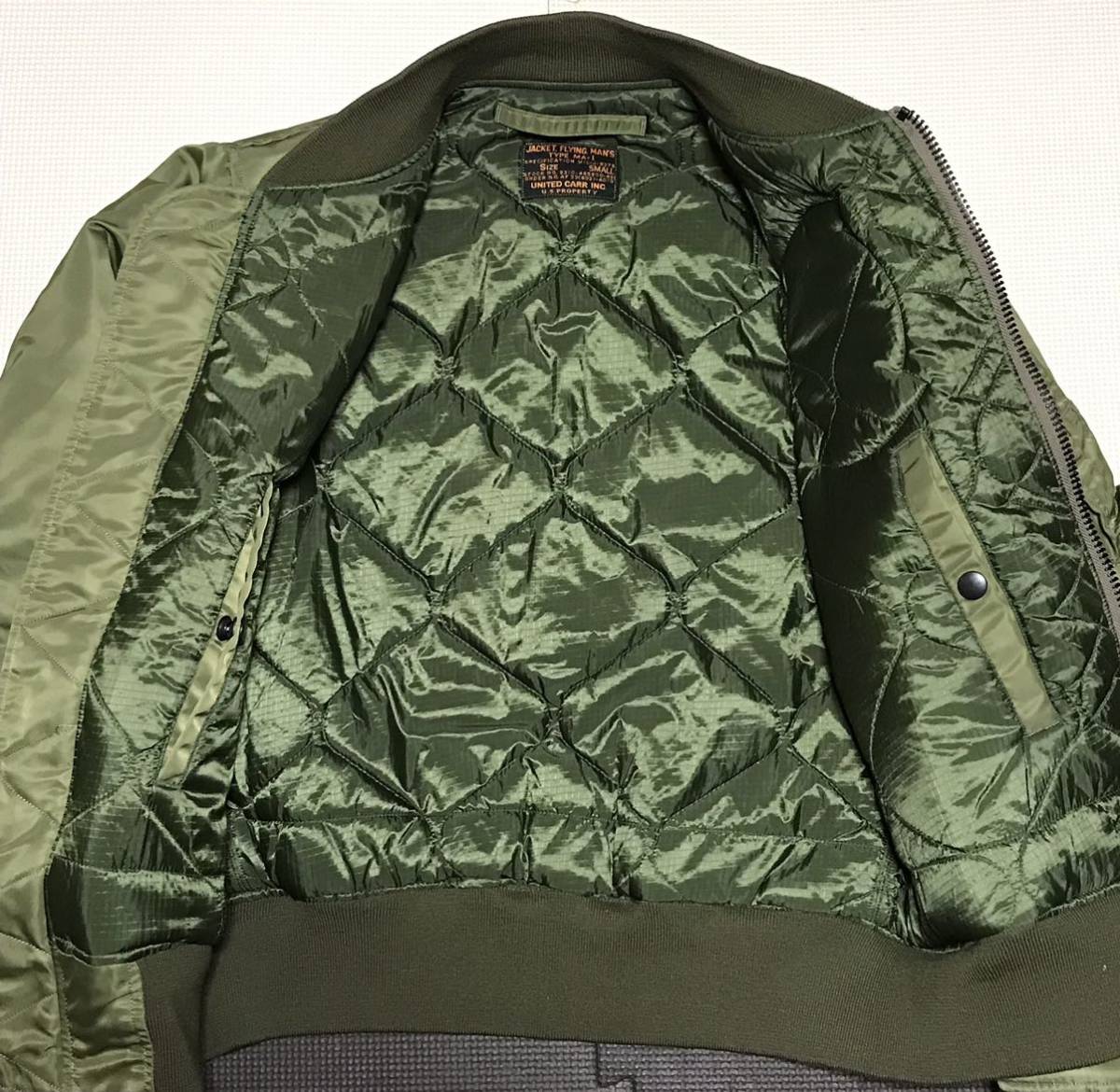 フライトジャケット MA-1 UNITED CARR バズリクソンズ BLACK フライトジャケット MA-1 UNITED CARR バズリクソンズ BLACK