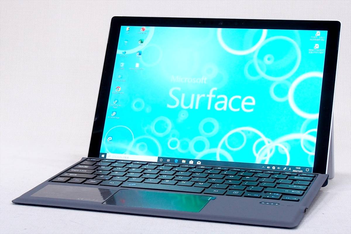 【即配】使用感少！新品ワイヤレスキーボードカバー＆Office2019付属！SurfacePro 7 i5-1035G4 SSD256G 8G カメラ Bluetooth 顔認証 Win10