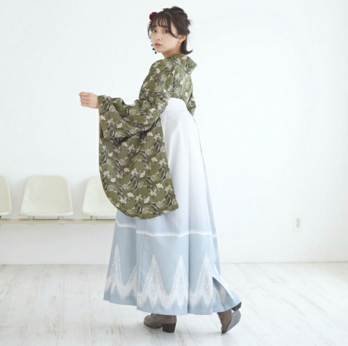 新品・おまけ付き】utatane 着物+袴セット 袴 91cm(153-158cm