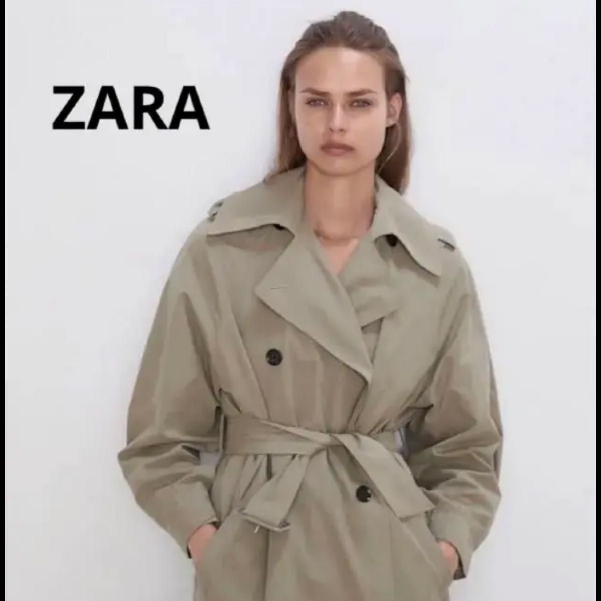 新品 ZARA ザラ トレンチコート ベージュ M タグ付き