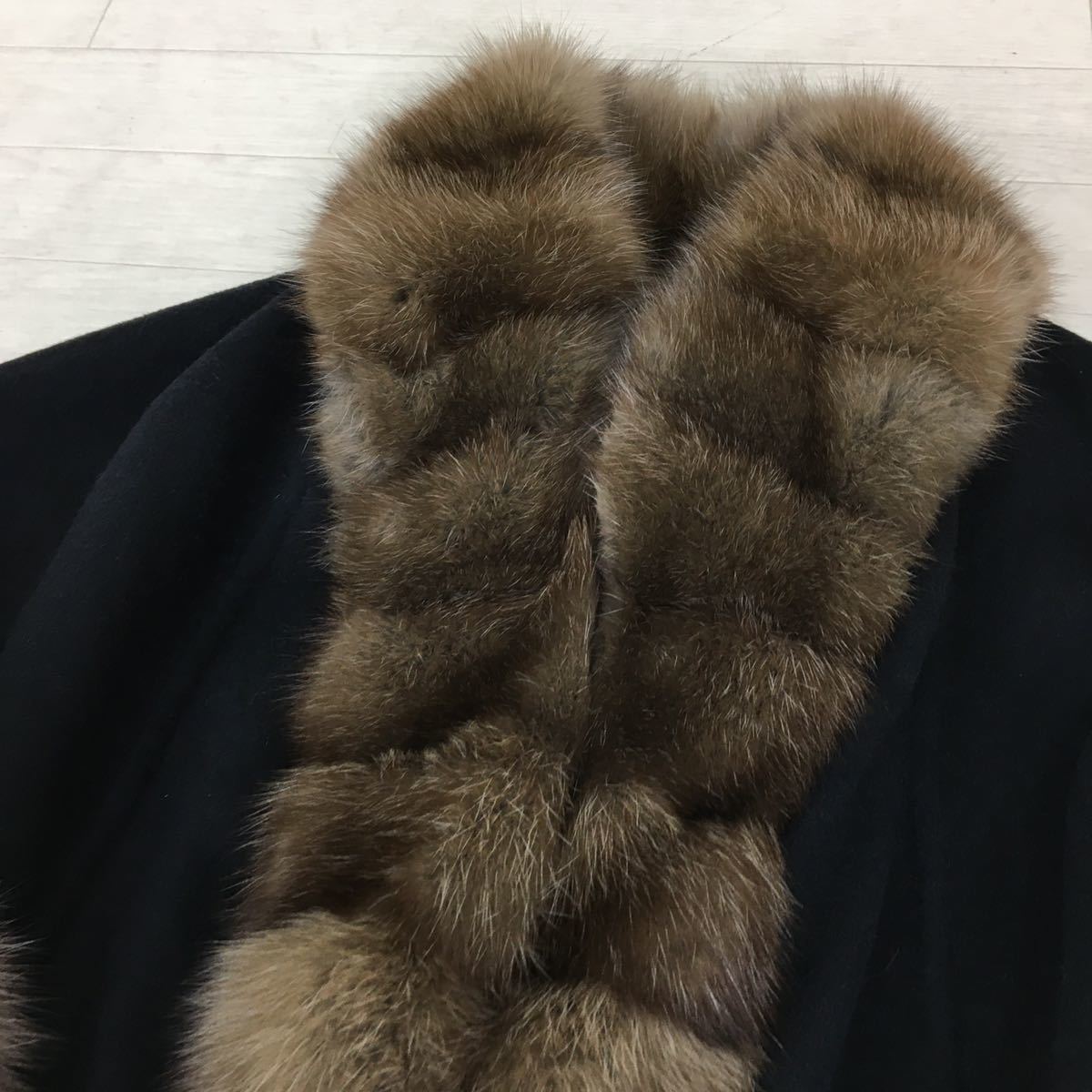 美品】セーブル コート ツヤツヤ ふっくら ハーフコート ふわふわ