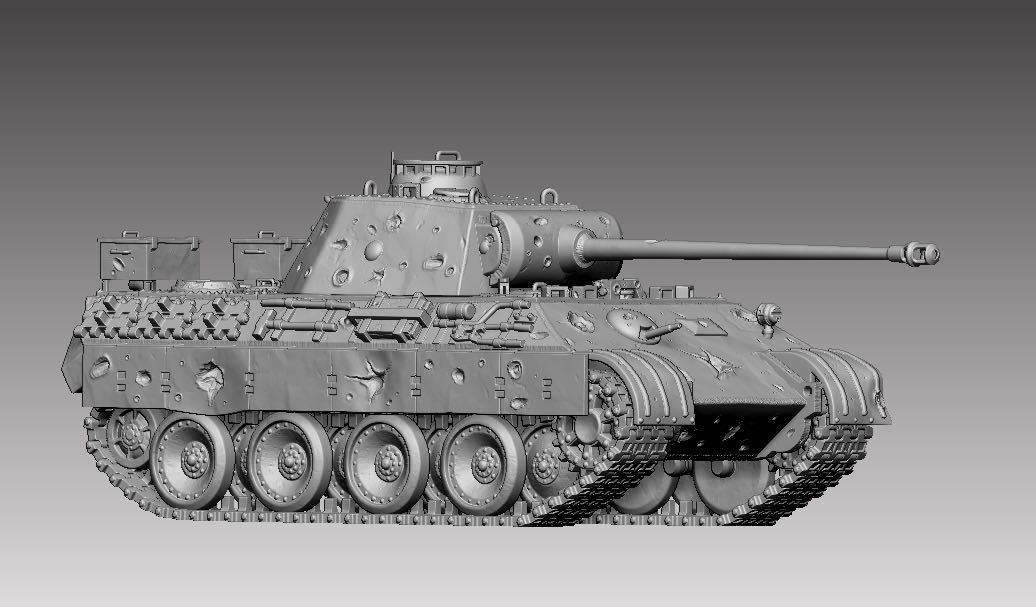 1/144レジンキット　2023新　未涂裝 WWⅡ ドイツ軍　パンターA型 中戦車 ワールドタンクミュージアム【同梱可能】1213