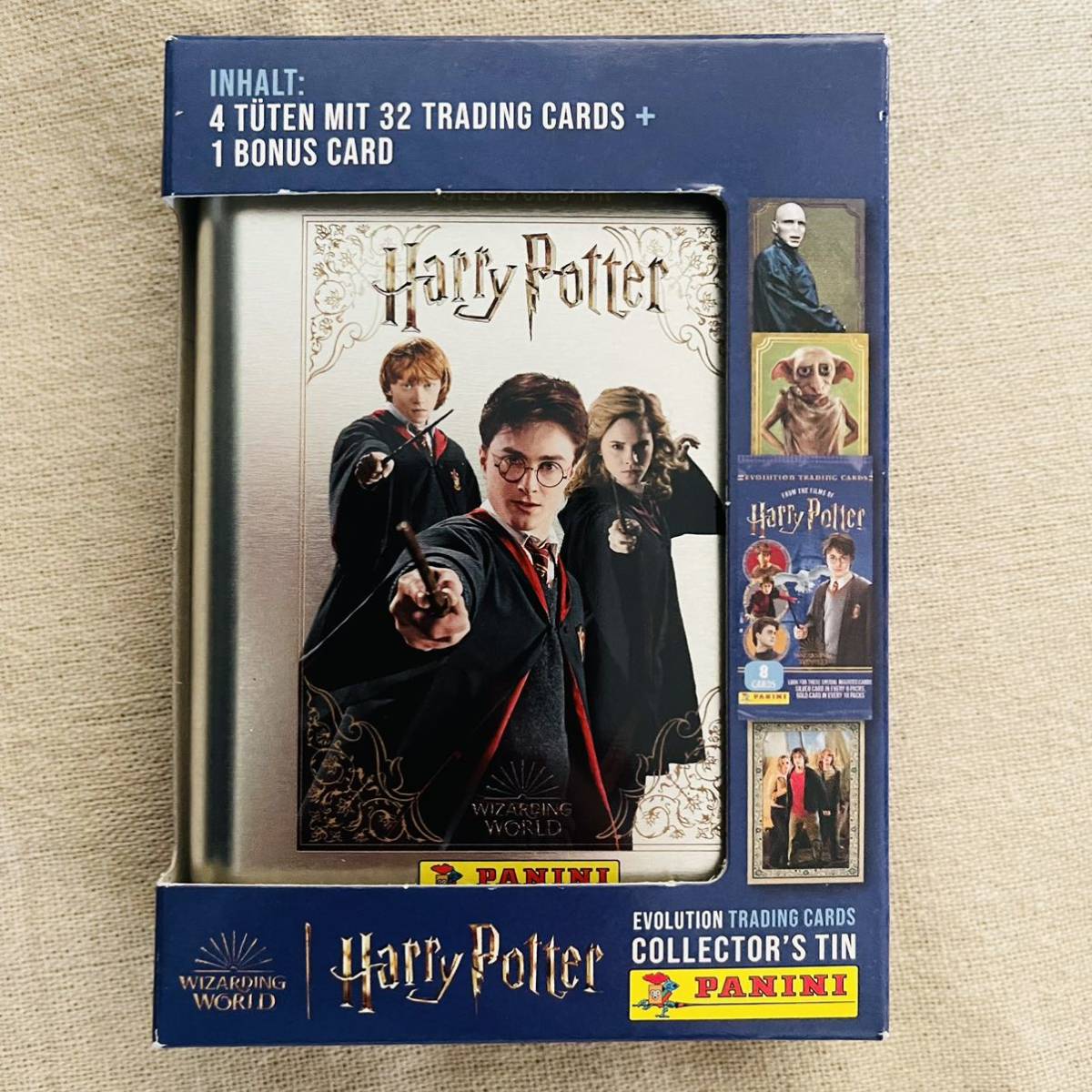 新品　Harry Potter EVOLUTION TRADING CARDS ハリーポッター　エボリューション　トレカ　コレクターズ缶　シルバー_画像1