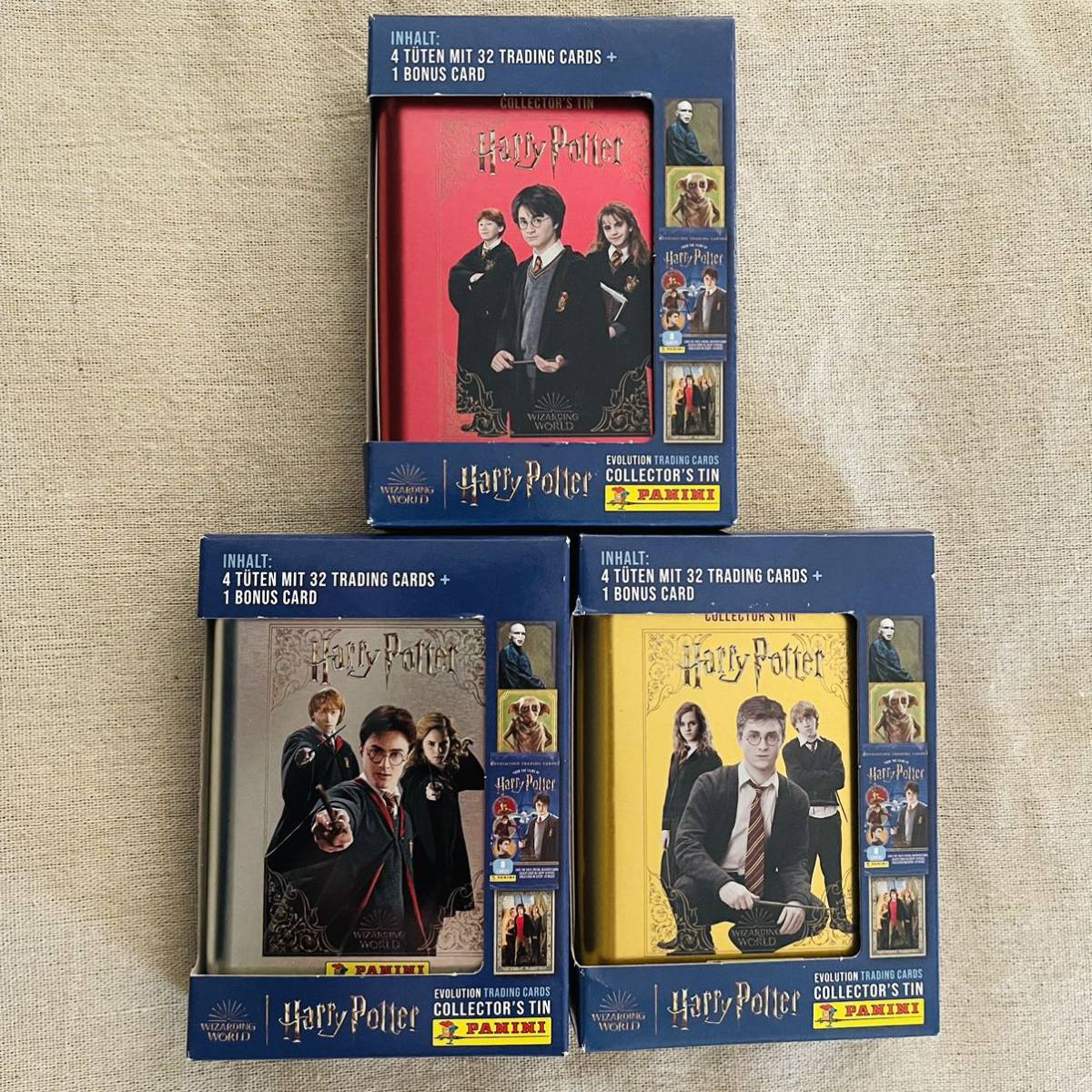 新品　Harry Potter EVOLUTION TRADING CARDS ハリーポッター　エボリューション　トレーディングカード　コレクターズ缶　3色セット