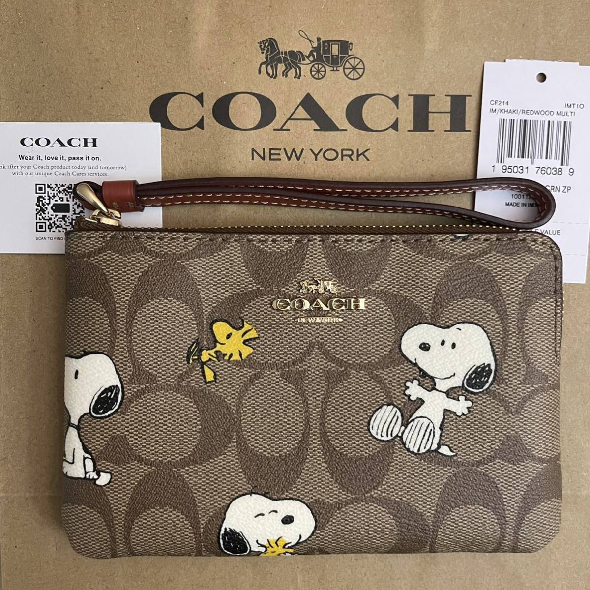 買蔵 大久保店 COACH X PEANUTS コラボ リストレット ポーチ/バニティ