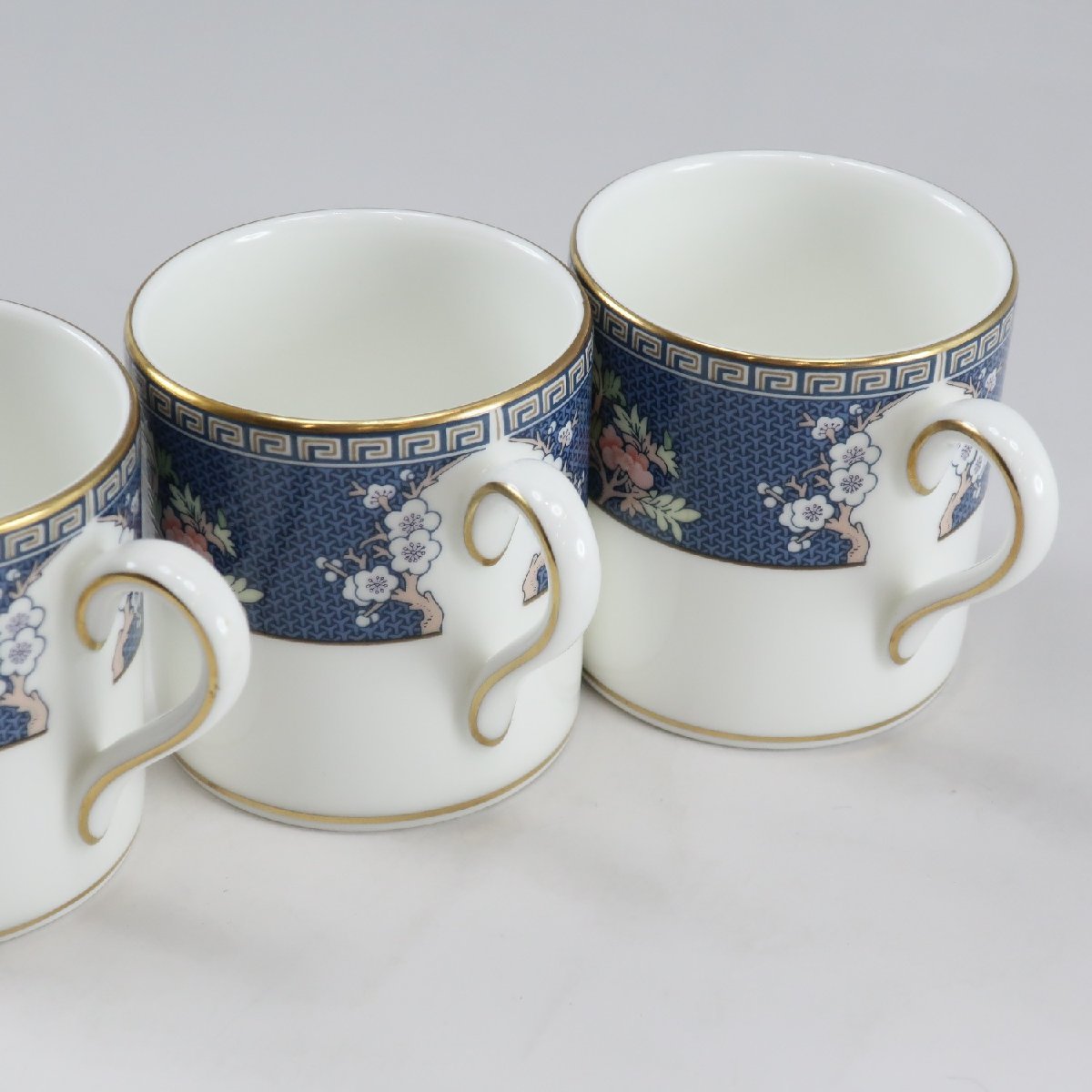 Wedgwood ウェッジウッド ブルー サイアム(Blue Siam) デミタスカップ＆ソーサー×3 食器 ポーセリン _【I220322307】中古_画像6