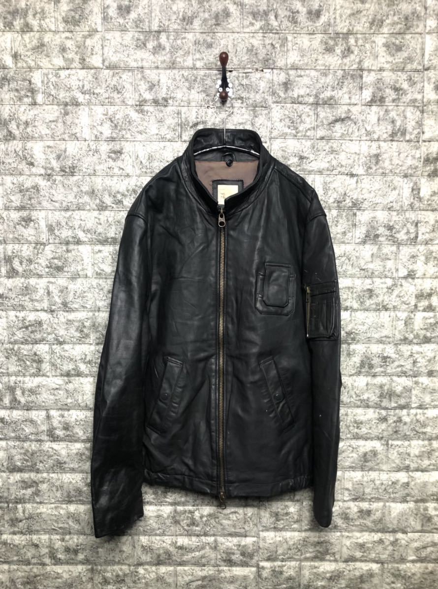 超目玉商品 希少なブラックカラー フランス軍 Franch Leather