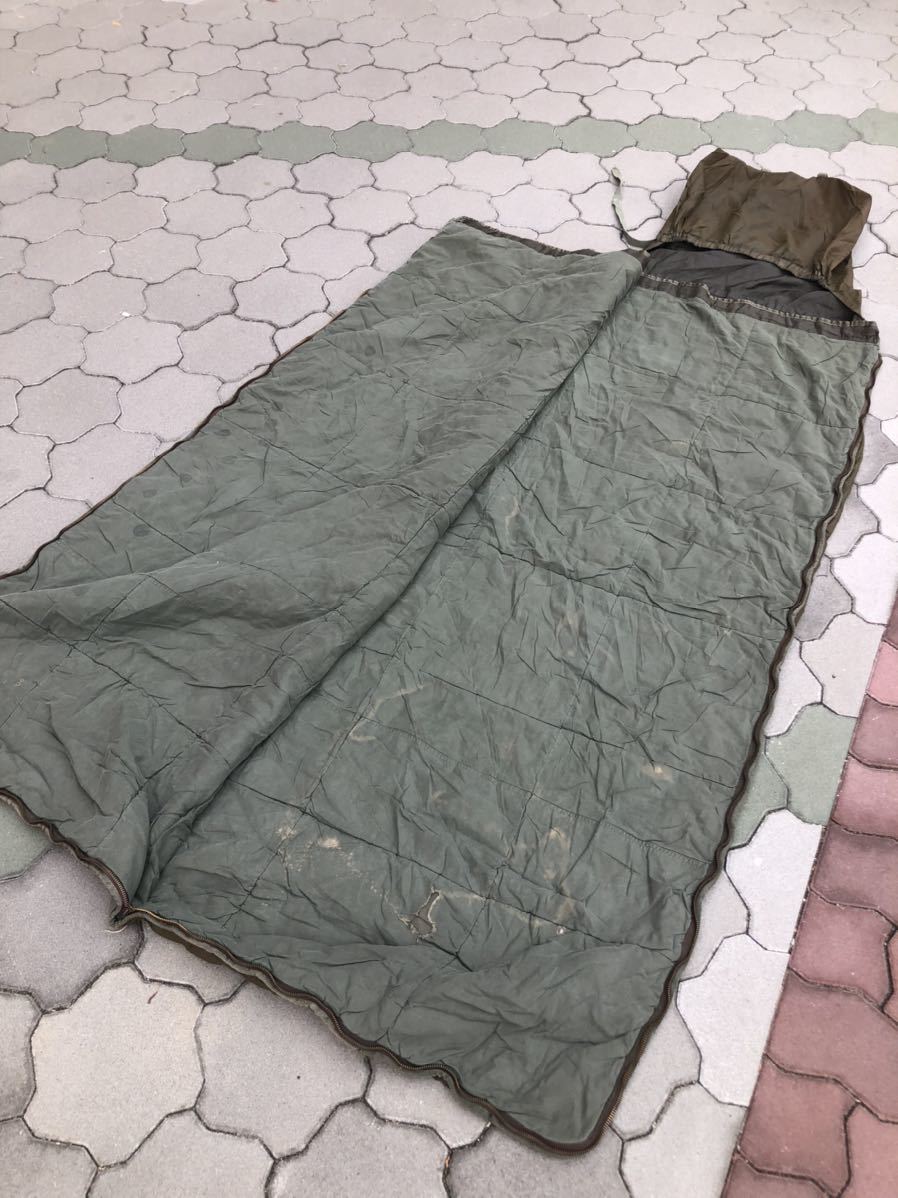 1970s French Army フランス軍 実物 M-71 ヴィンテージ 寝袋 ミリタリー スリーピングバッグ Sleeping Bag アウトドア テント 60s_画像6