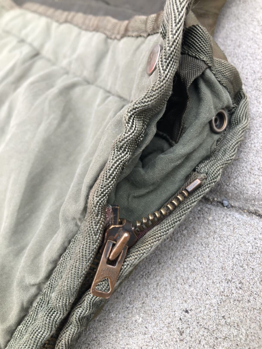 1970s French Army フランス軍 実物 M-71 ヴィンテージ 寝袋 ミリタリー スリーピングバッグ Sleeping Bag アウトドア テント 60s_画像5