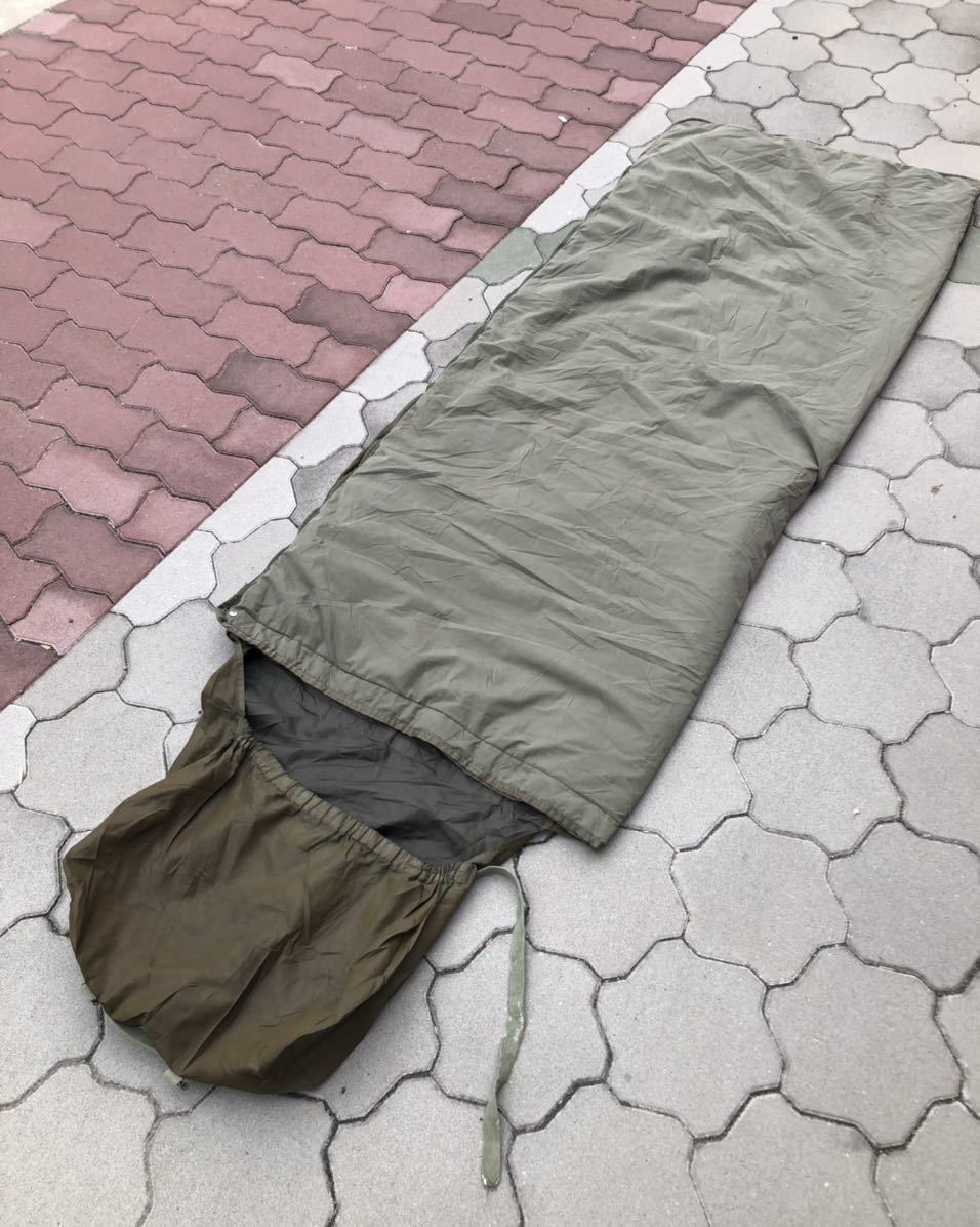 1970s French Army フランス軍 実物 M-71 ヴィンテージ 寝袋 ミリタリー スリーピングバッグ Sleeping Bag アウトドア テント 60s_画像3