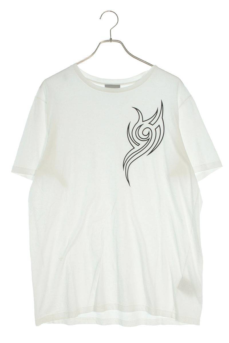 全日本送料無料 HOMME Dior ディオールオム 17AW BS55 中古 トライバルタトゥープリントTシャツ サイズ:XXL 733J603K6912 TEE Tattoo Tribal Lサイズ以上