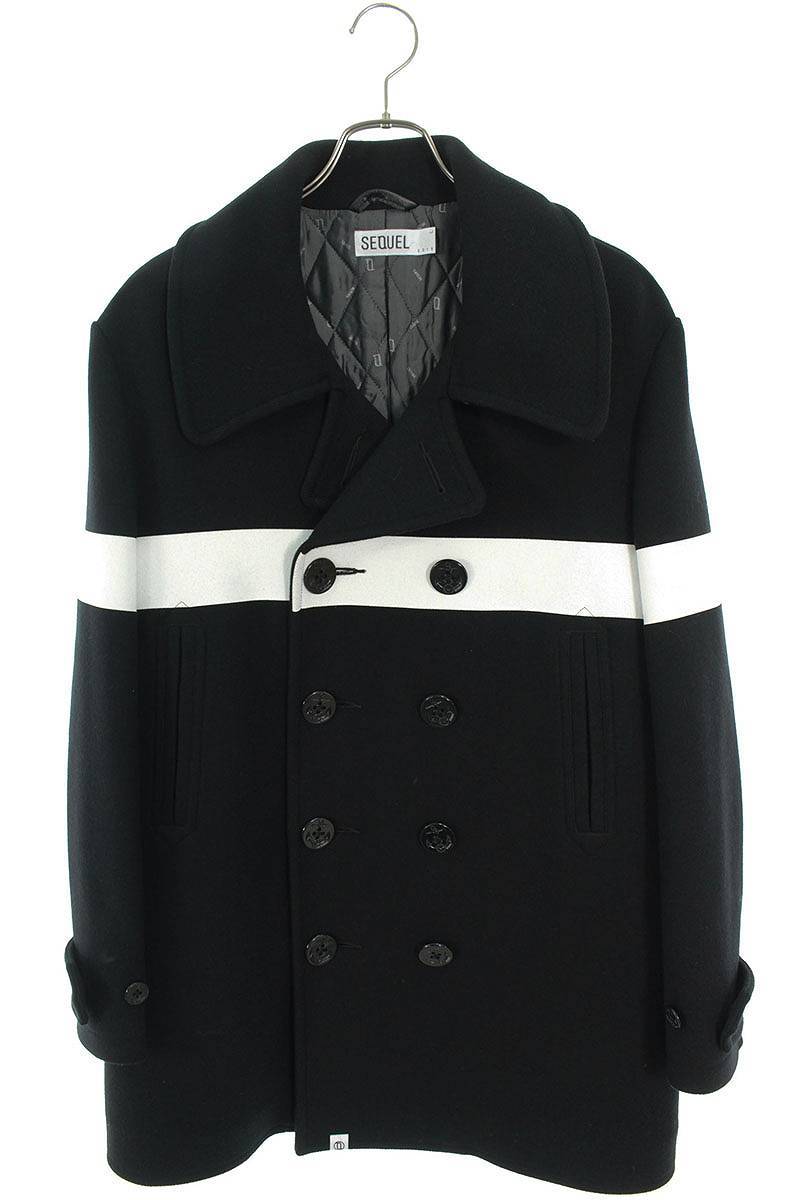 2022年のクリスマスの特別な衣装 シークエル SEQUEL 20AW P-COAT (SQ-20AW-JK04) サイズ:L ラインプリントデザインウールPコート 中古 BS55 Lサイズ 2022年のクリスマスの特別な衣装 シークエル SEQUEL 20AW P-COAT (SQ-20AW-JK04) サイズ:L ラインプリントデザインウールPコート 中古 BS55 Lサイズ