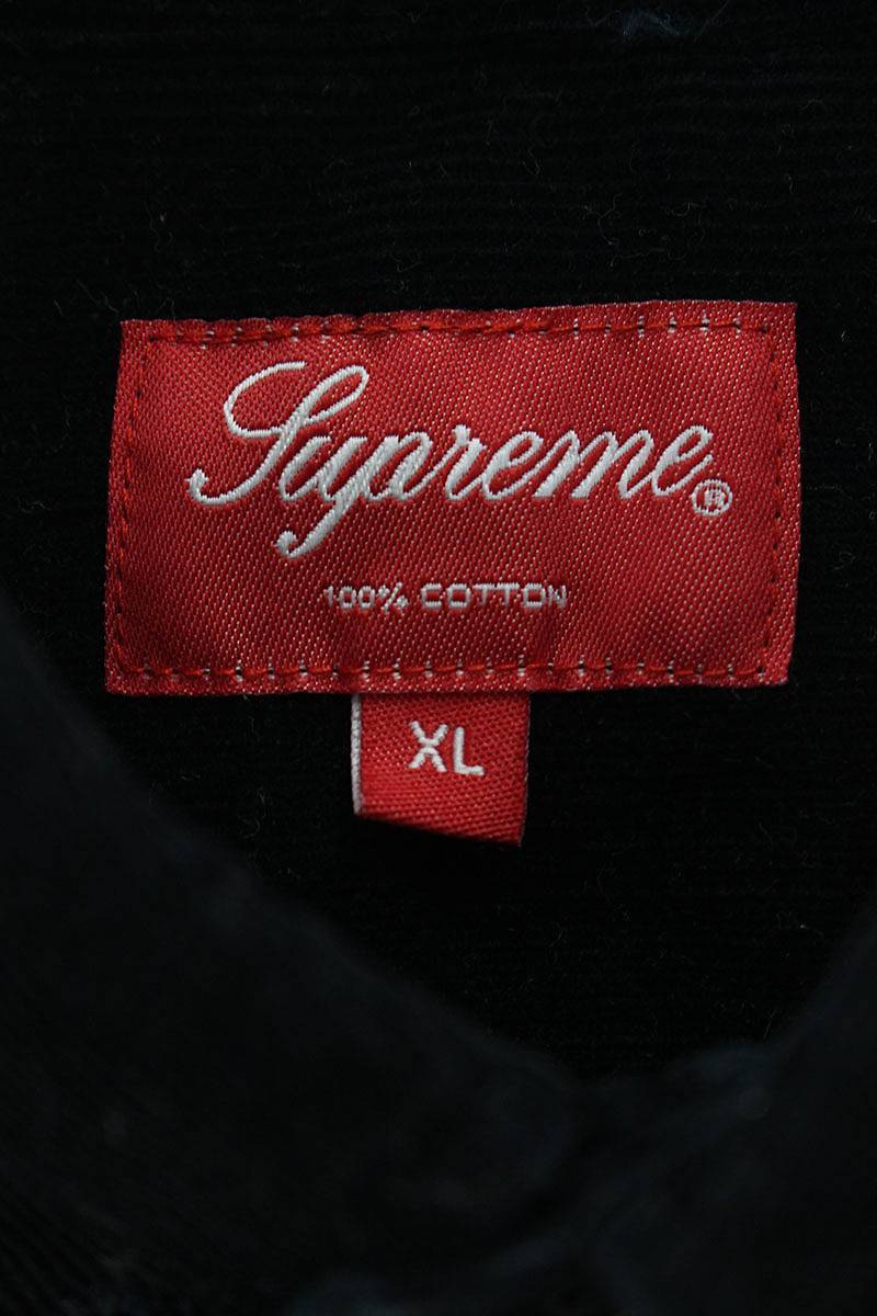 シュプリーム SUPREME 18AW Corduroy Shirt サイズ:XL クラシックロゴコーデュロイ長袖シャツ 中古 BS99_画像3