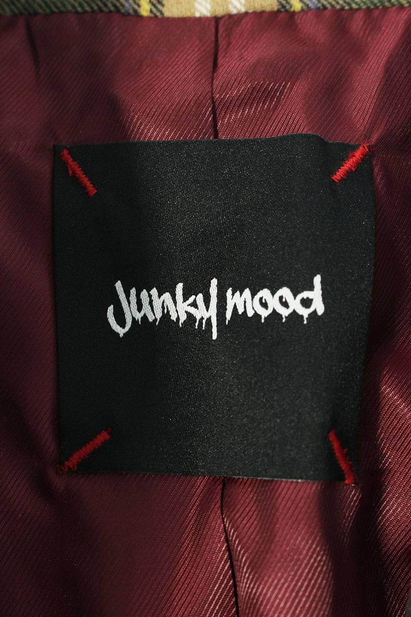 ジャンキームード Junky Mood サイズ:L バックプリントチェック柄2Bジャケット 中古 BS99_画像3