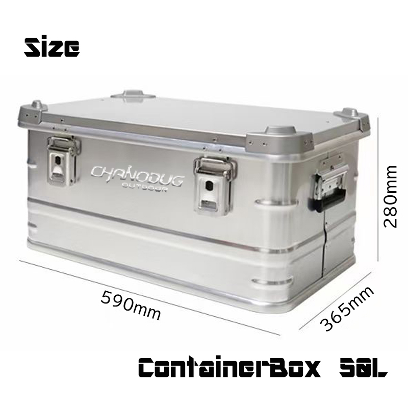 ★CHANODUG OUTDOOR★スタッキング アルミ コンテナボックス★50L★アウトドアコンテナボックス★キャンプ道具収納BOX★トランクカーゴ★３_画像6