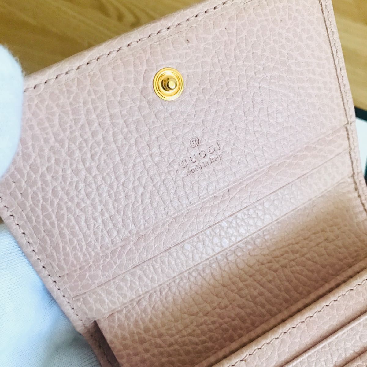 極美品 GUCCI グッチ マーモント 折財布 ミニ財布 ベージュ|PayPayフリマ