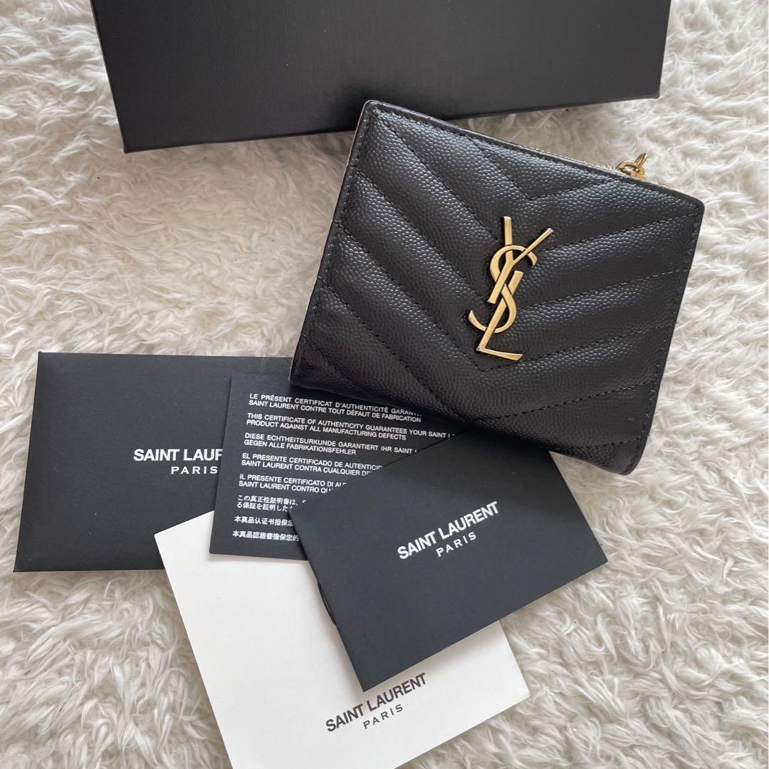 サンローラン 財布 二つ折り 美品 YSL