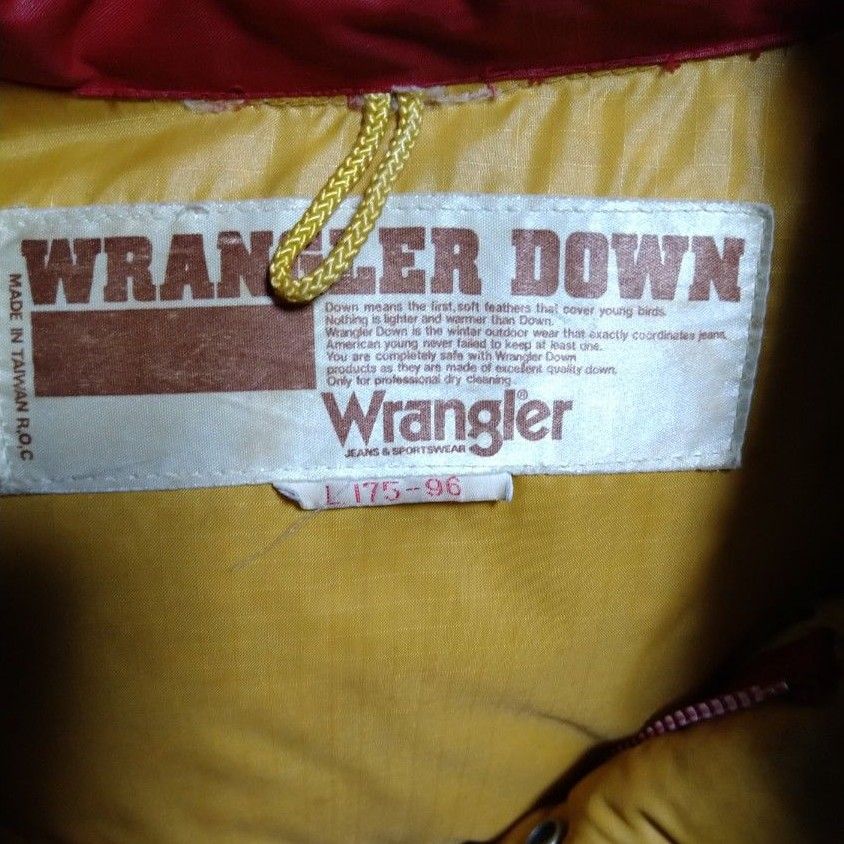 ★SALE★【激レア】Wrangler　メンズ　ジャンパー　Ｌサイズ　赤　ダウン　レッド　ダウンジャケット