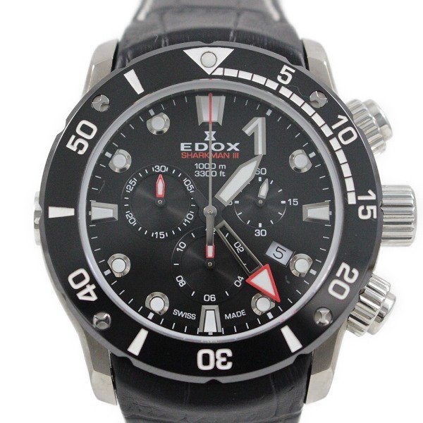 EDOX エドックス クロノオフショア1 シャークマン3 333本限定モデル クロノグラフ クォーツ メンズ 腕時計 10241-TIB-NIN【いおき質店】