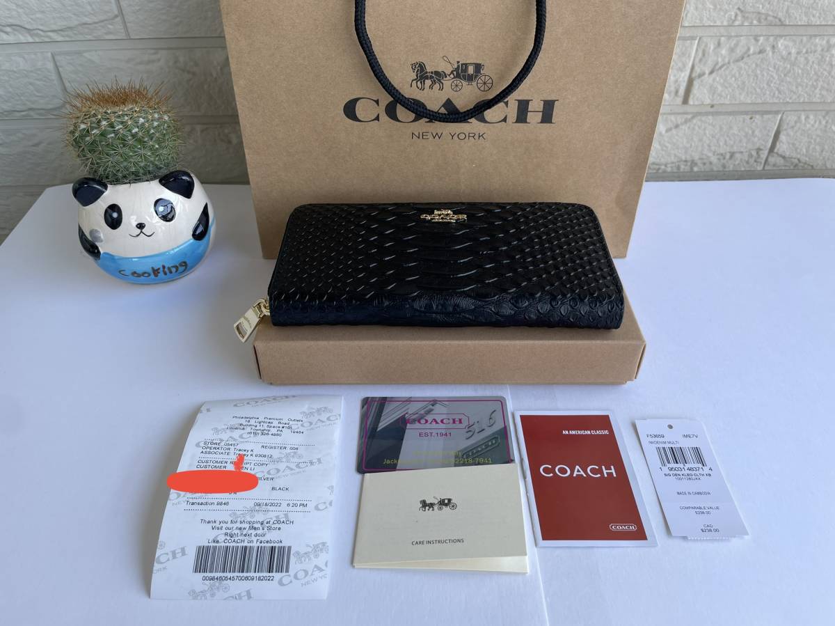 「31」1円スタート【新品-未使用】コーチ COACH 長財布メンズ,女性用長財布