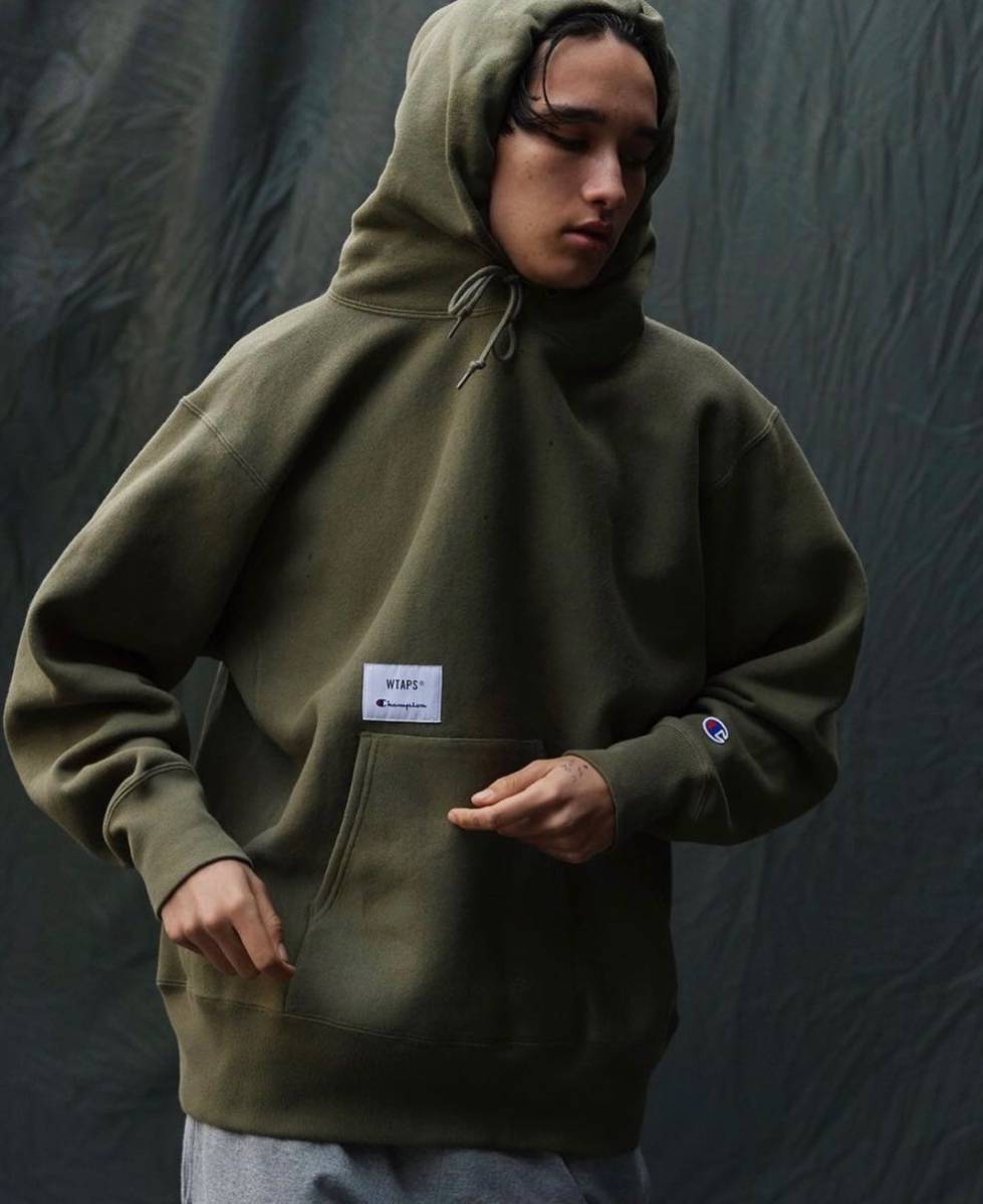 WTAPS × CHAMPION パーカー Olive L-