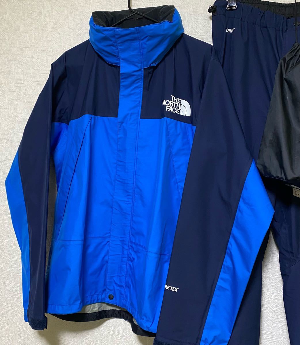 【超美品】THE NORTH FACE ノースフェイス GORE-TEX ゴアテックス 上下セット マウンテンパーカー レインウェア 巾着付き 男女併用