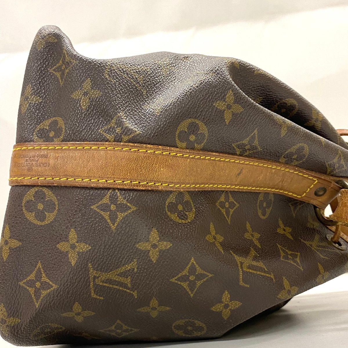 ◆ルイ ヴィトン LOUIS VUITTON◆モノグラム プチノエ M42226 巾着型 ショルダーバッグ ブラウン PVC レザー レディース_画像6