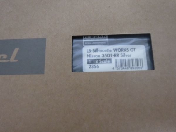 зажигание модель 1/18 LB-Silhouette WORKS GT Nissan 35GT-RR Sliver Nissan Silhouette серебряный 