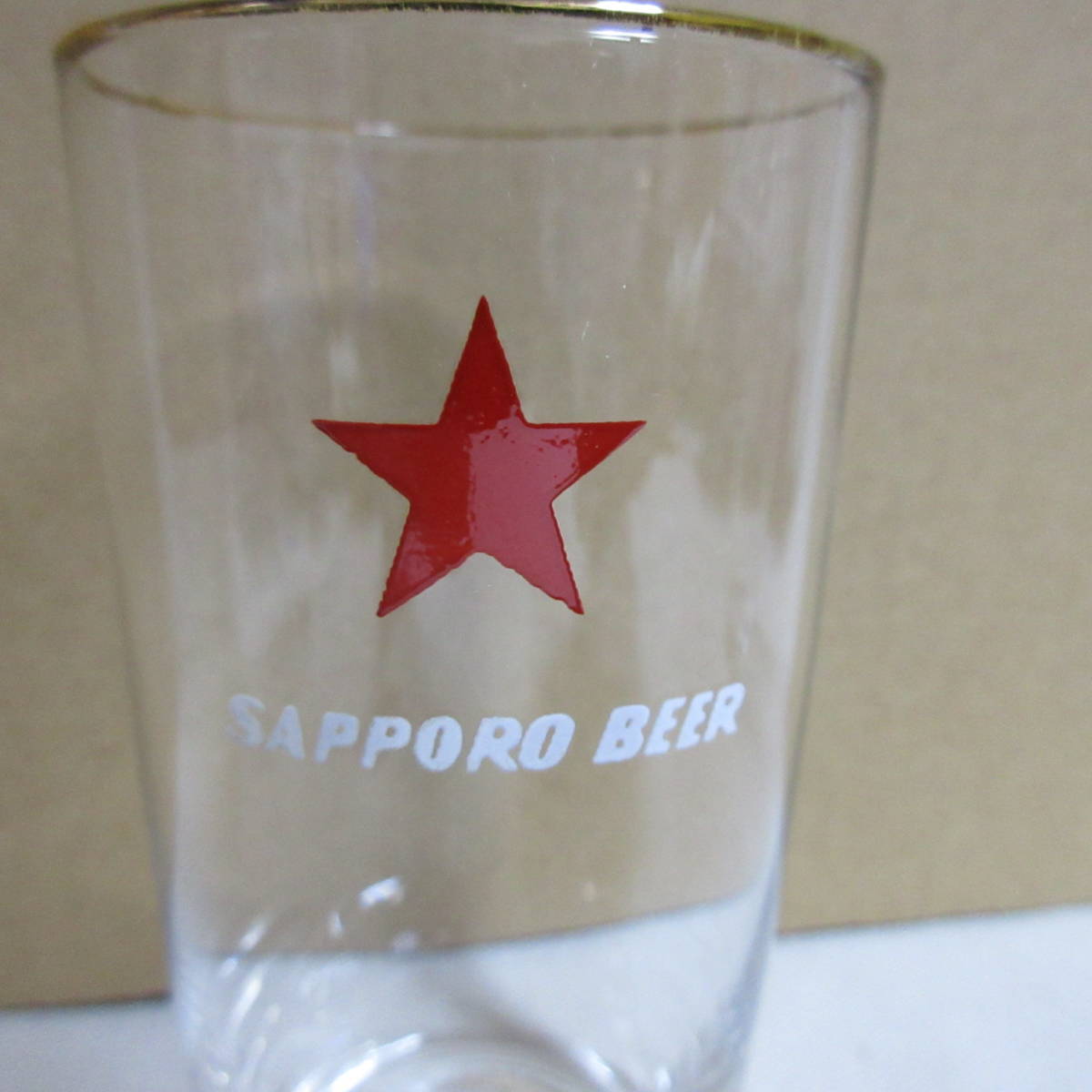 期間限定お試し価格】 未使用 サッポロラガービールグラス 2個セット 赤星 レトロ ガラス コップ タンブラー 佐々木硝子 日本製
