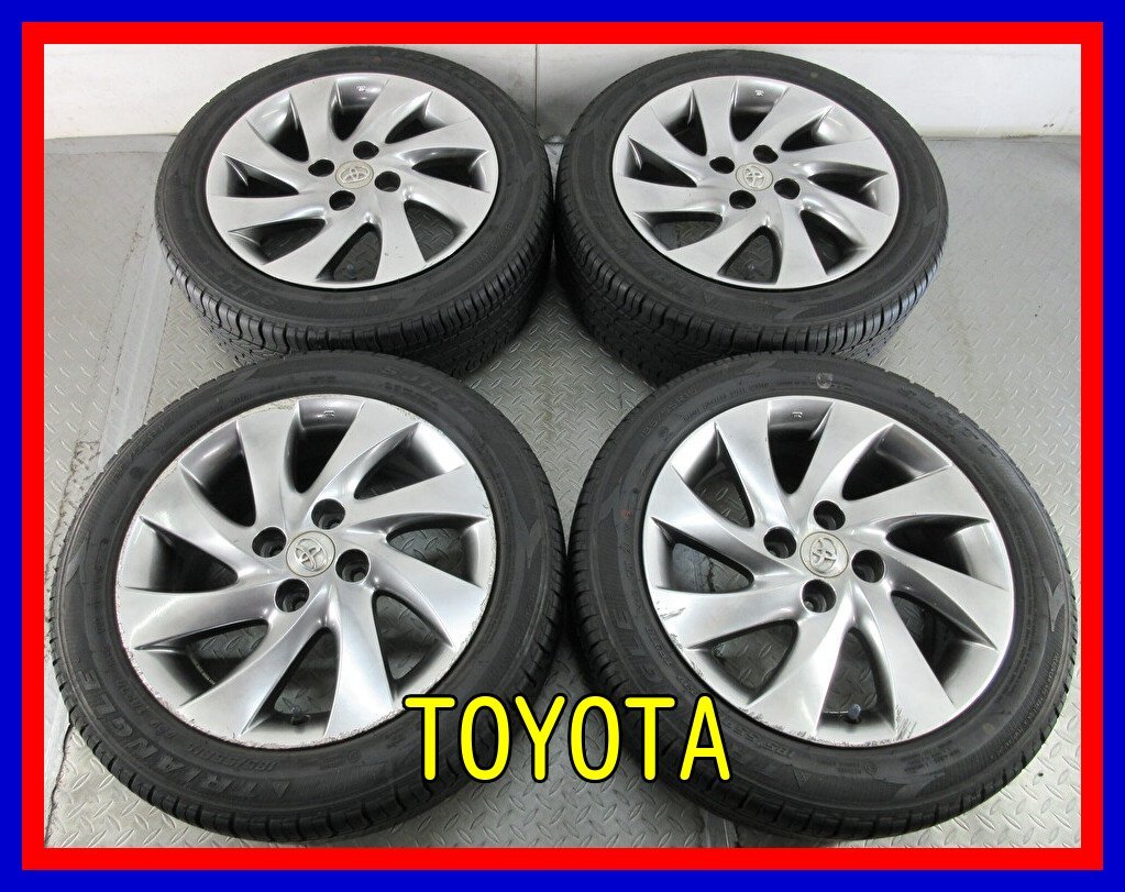 ■中古タイヤホイール■　TOYOTA bB 純正 15インチ 6J +40 4H 100 TRIANGLE SJHTT 185/55R15 82V サマー S バリ 激安 送料無料 J472_中古タイヤホイール４本