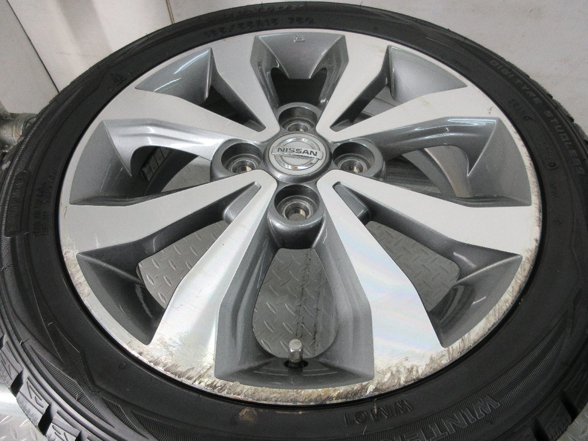 ■中古タイヤホイール■　NISSAN デイズ 純正 15インチ 4.5J +46 4H 100 DUNLOP WM01 165/55R15 75Q ST イーケー 激安 送料無料 J249_ニッサン