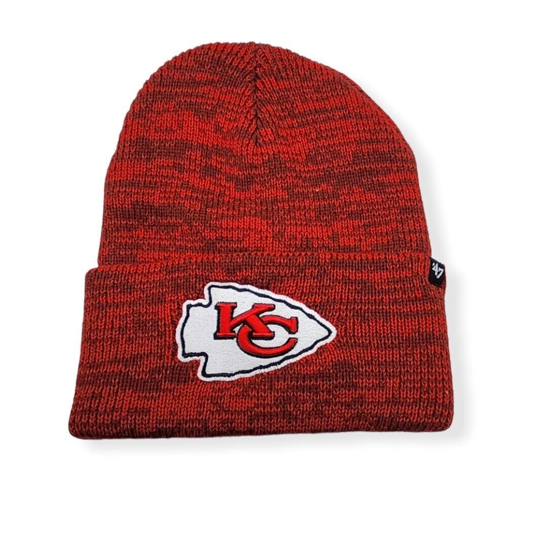 Kansas City Chiefs Authentic '47 Red Brain Freeze Cuffed Knit Beanie Hat 海外 即決