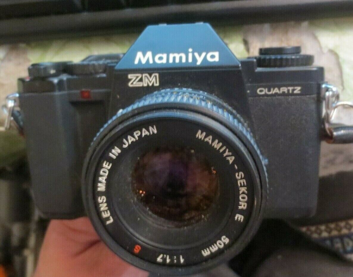 Mamiya ZM Quartz 35mm SLR Film Camera With Sekor E 50mm Lens 1:1.7 海外 即決