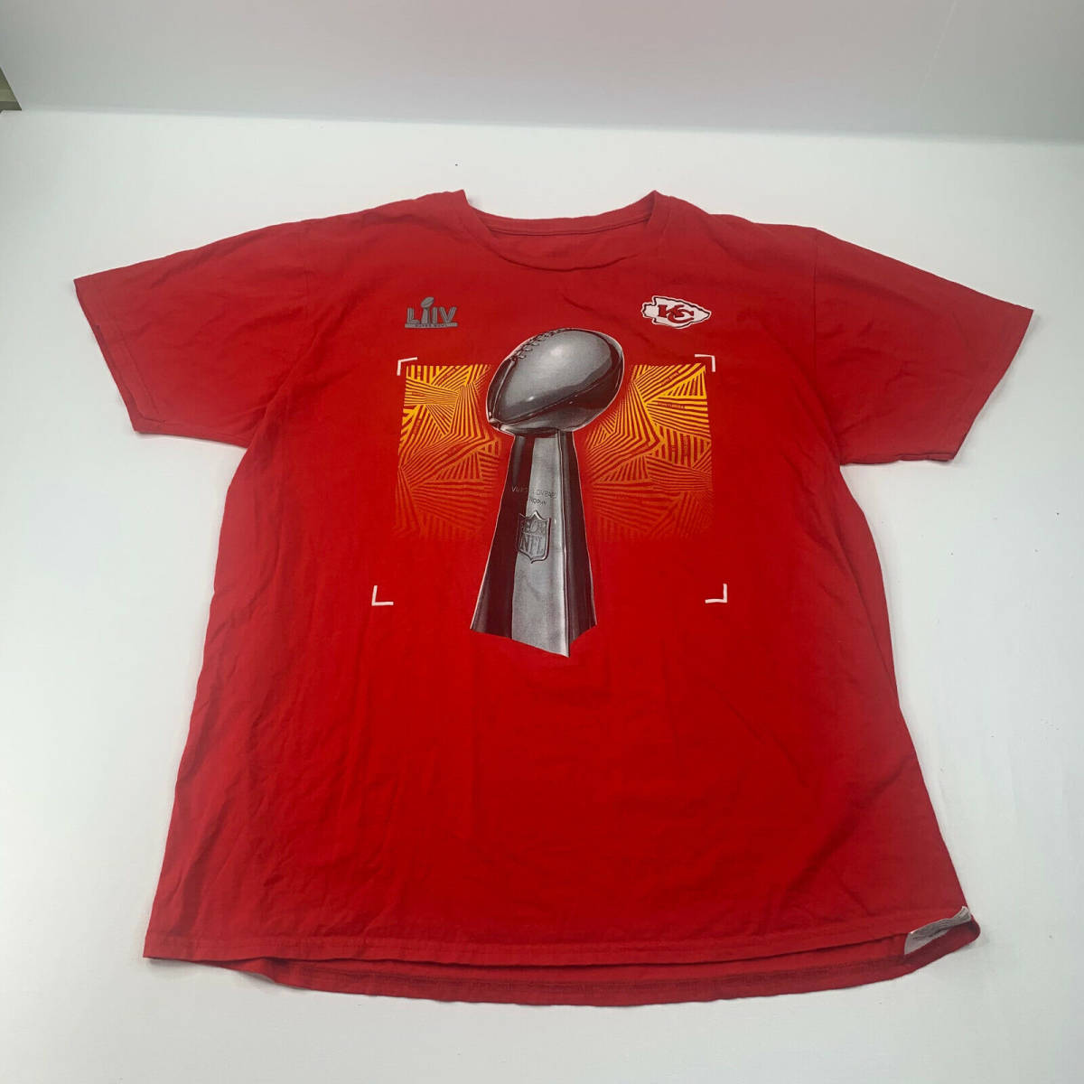 Kansas City Chiefs Shirt Adult Extra Large Red Short Sleeve NFL Mens 1496 海外 即決