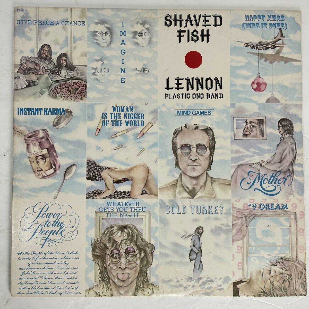 Lennon, Plastic Ono BandShaved Fish Vinyl, LP Capitol Records SW-3421 海外 即決 0