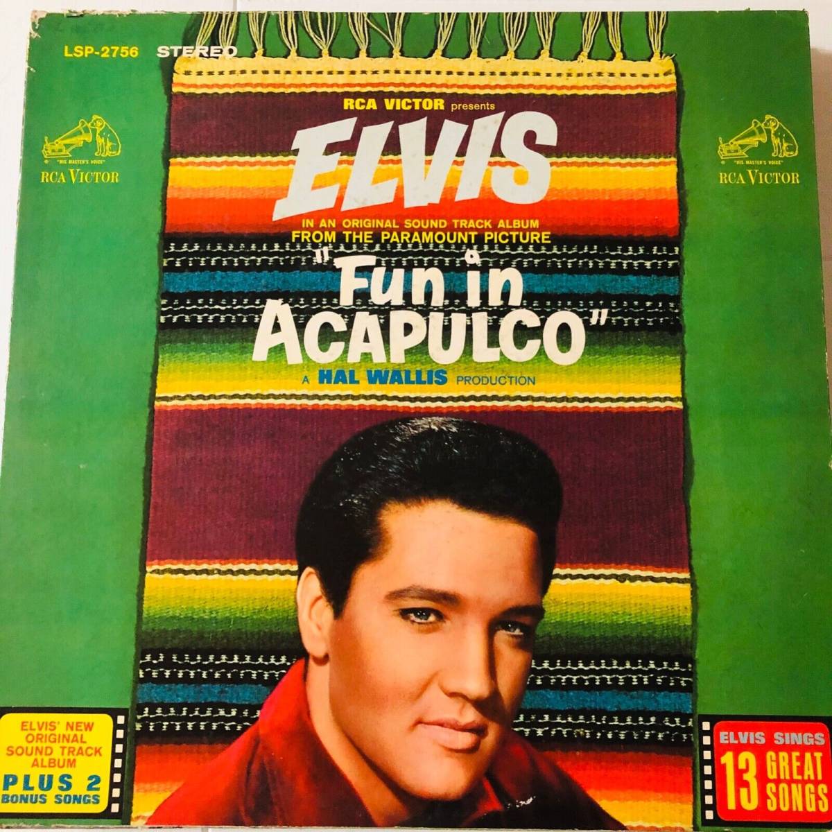 エルヴィス / "Fun in Acapulco" 1970s Vintage, VG, LSP-2756 33 rpm, オリジナル Soundtrack 海外 即決