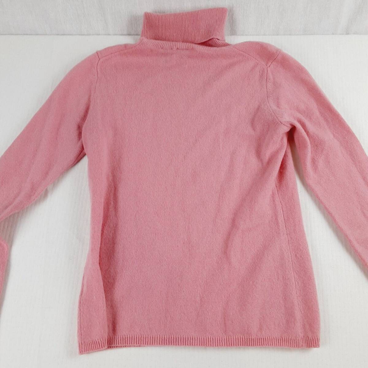 Saks Fifth Avenue Womens Small Pink Cashmere Turtleneck Sweater Shirt 海外 即決
